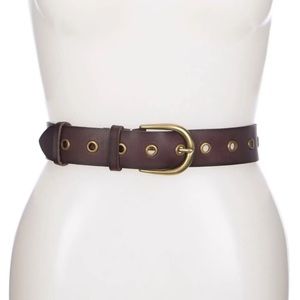 Frye Leather Grommet Belt New with Tags
